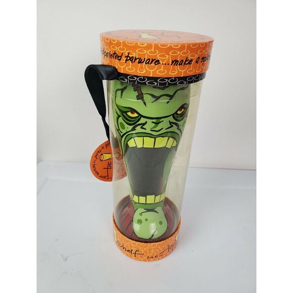 New Top Shelf‎ Barware Frankenstein Monster Halloween Glass Gift NIB - Picture 1 of 7